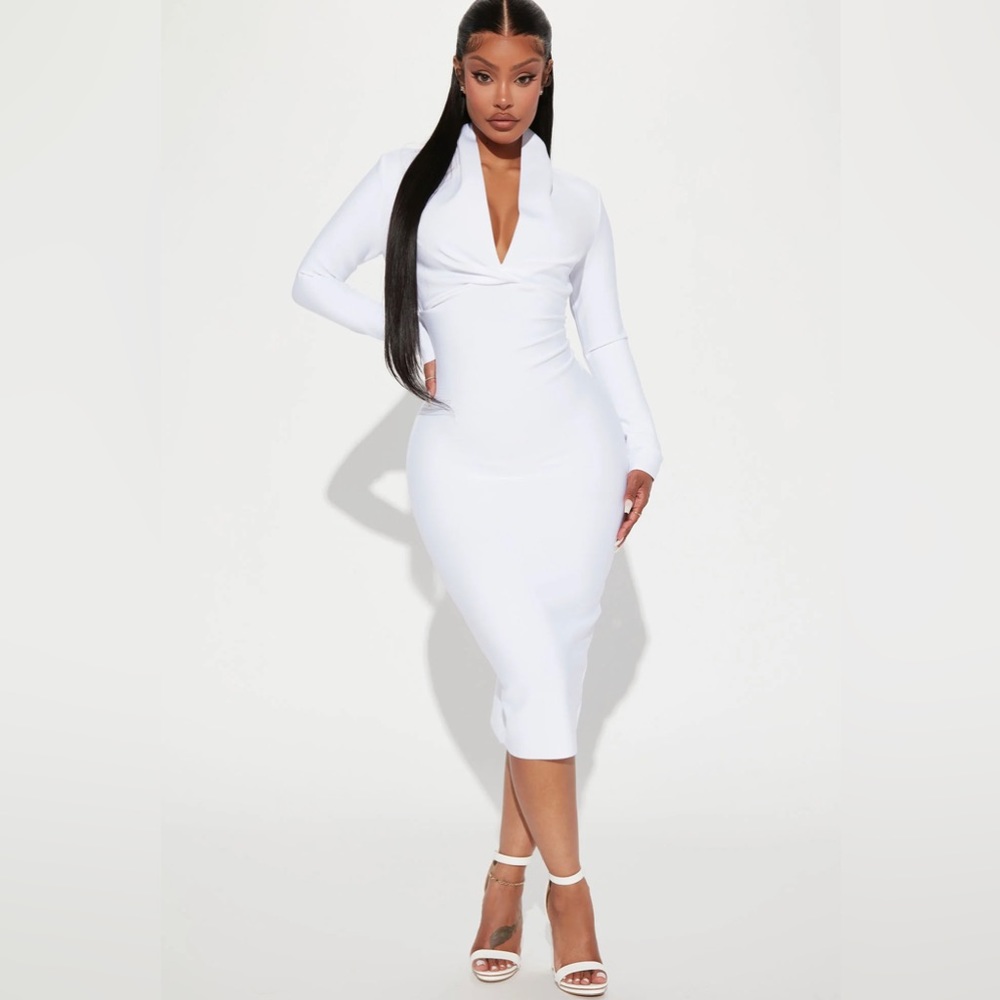 Bandage white dress